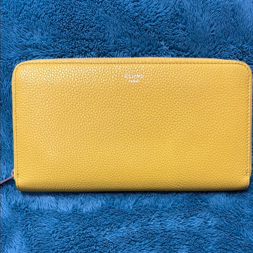 Authentic Celine Long zip around wallet